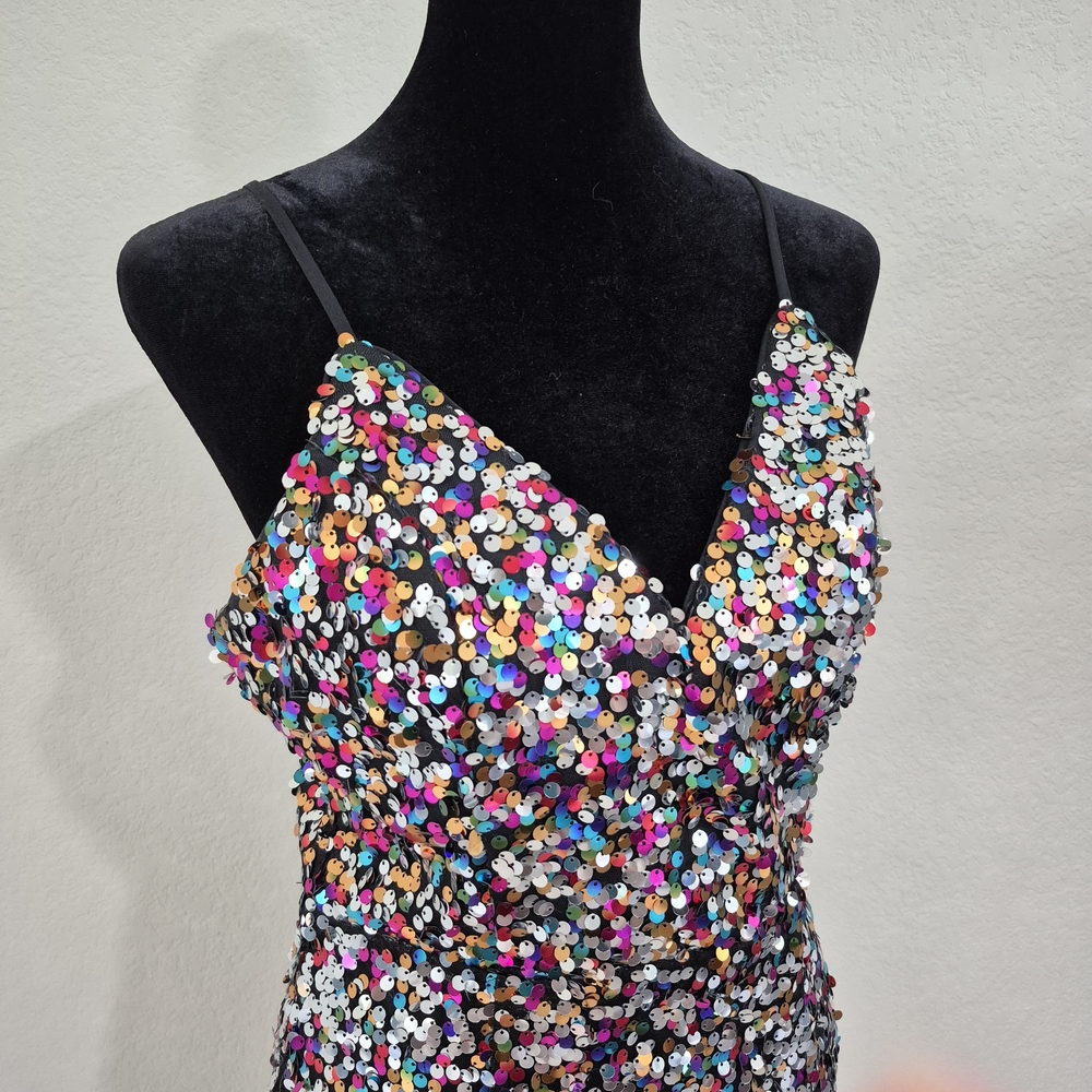 Maniju Size M Vibrant Sequin Mini Dress - Picture 4 of 14